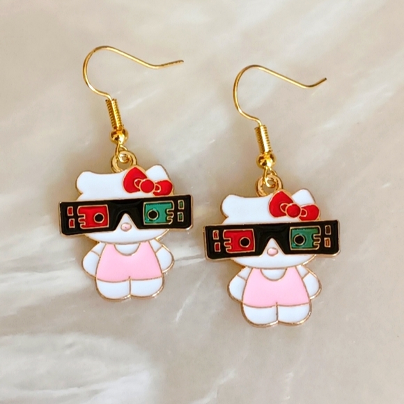 Sanrio Hello Kitty 3D Handmade Earrings - Picture 1 of 4